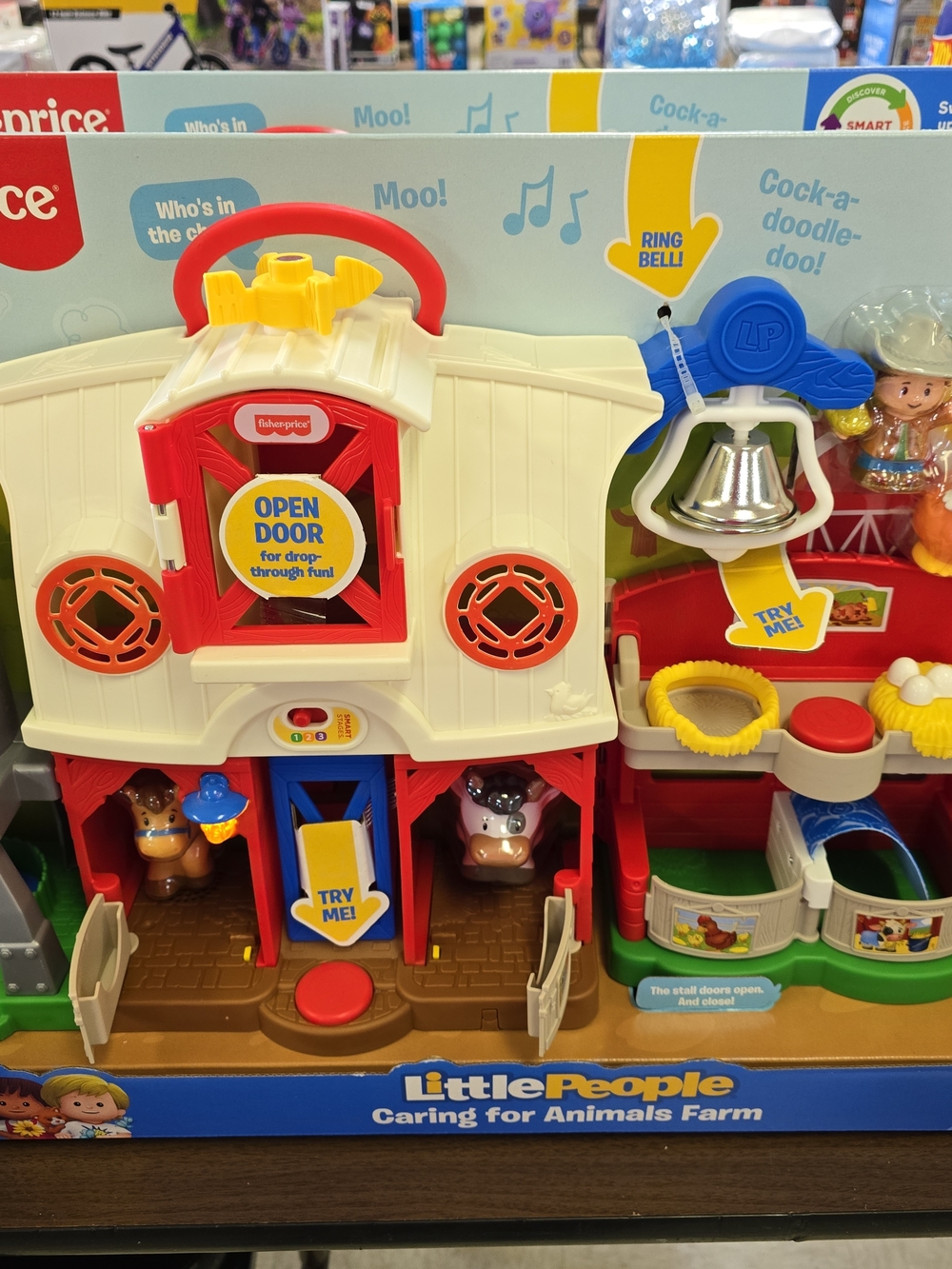 Fisher-Price Little People Caring for Animals Farm - Red, Cream, Blue, Yellow